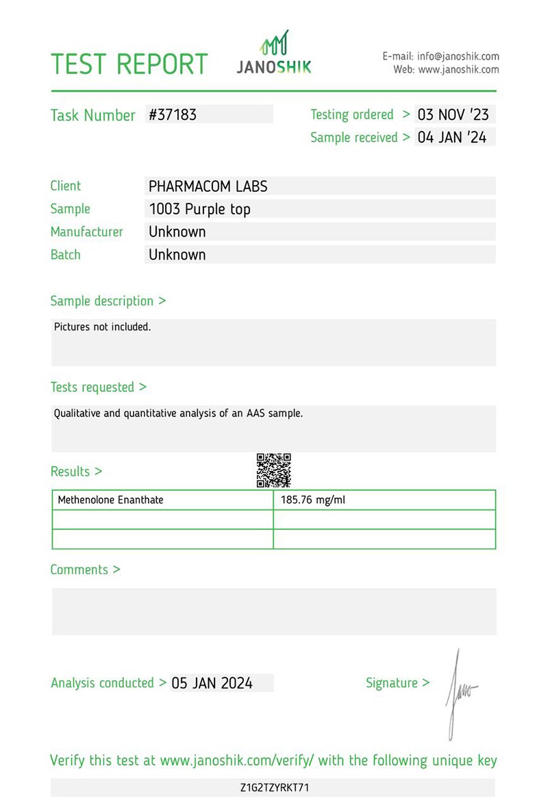 Pharmaprim 200 - Jano Test